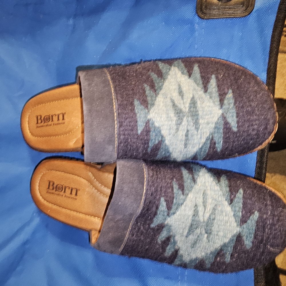 Born Leather and Fabric Upper Shoes